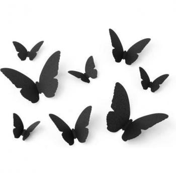 Partydeco Dekorative Nachtfalter Aufkleber (6-12 cm)