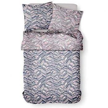 Microfibre Tribal Feather Parure Housse de Couette avec 2 Taies d'Oreiller Crazy, 100% Polyester