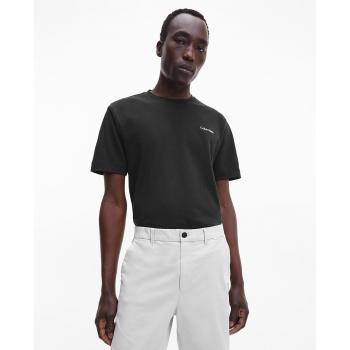 Calvin Klein T-Shirt Micro Logo Interlock K10K109894 Schwarz Regular Fit M Herren