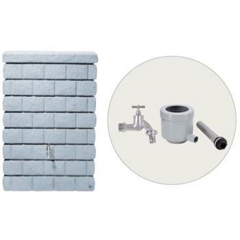 Rocky Junior Wandtank Komplett-Set 300 l lightgranite, inkl. Chrom-Auslaufhahn und Fallrohranschluss