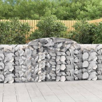 VidaXL Arched Gabion Baskets 5 pcs 118.1x19.7x39.4/47.2 Galvanized Iron