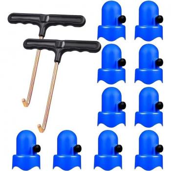 Kit de tapas de poste de 1,5″ para trampolín con mecanismo de ajuste T