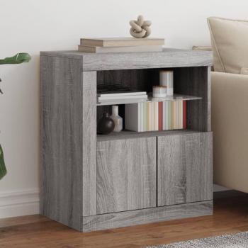 Buffet LED Gris Sonoma 60,5x37x67 cm