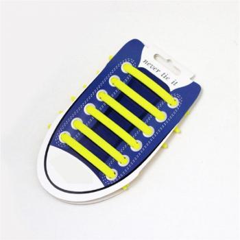 Pack of 12 Silicone Shoe Laces – Elastic, Non-Tied, Rubber, Casual Sneakers