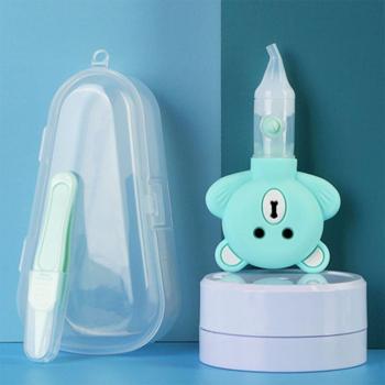 Aspirador Nasal de Silicona para Bebés con Clip Antireflujo