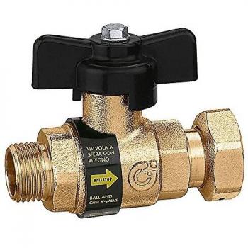 Válvula Esfera 1/2'' Macho e Retenção 3/4'' Fêmea Caleffi 334400