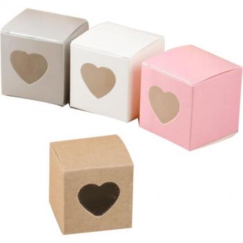 Cajas de Cupcake corazón Kraft