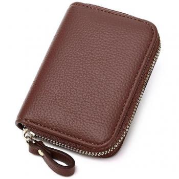 Carterita de Cuero con Soporte para Tarjetas