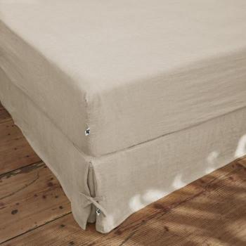 Lin Papillon – Drap Housse Soline – 180 × 200 cm – Sable – Bonnet 30 cm