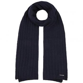 Sergnano Stetson Navy Cashmere Scarf