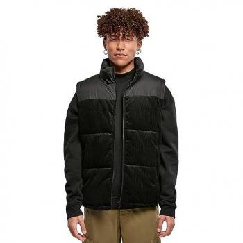Urban Classics Herren Weste Cord schwarz L