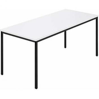 Kaiser Kraft Tisch, Vierkantrohr, 1600 x 800 mm, weiß / anthrazit