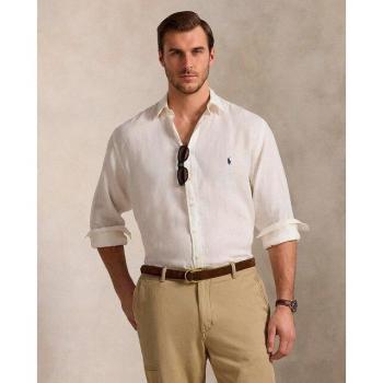 Polo Ralph Lauren Big & Tall Leinenweiß-Hemd 3XL Herren Oversize