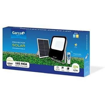 Garza Proyector Solar Programable 200W Blanco Frío