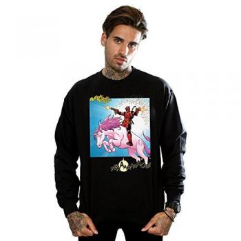 Marvel Men's Deadpool Hey You Sweatshirt Black Small