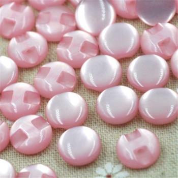 50 pcs 12 mm Pink Cat's Eye Baby Buttons
