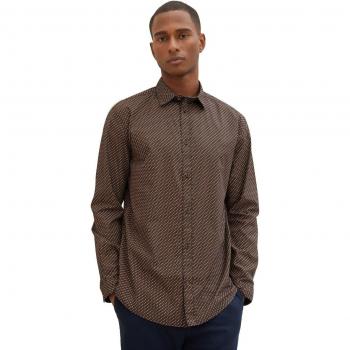 Camisa Tom Tailor Hombre Estampado Cortes Regulares en Paleta Vibrante