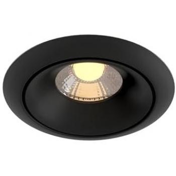 Maytoni Yin LED Einbaustrahler Wandleuchte Deckenleuchte Schwarz 8W Warmweiß Ø98mm 650lm