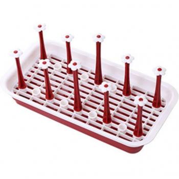 Rectangle Glass Cup Holder Kitchen Storage Rack KC1571