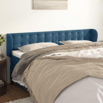 VidaXL Samt Kopfteil mit Ohren 203x23x78/88 cm