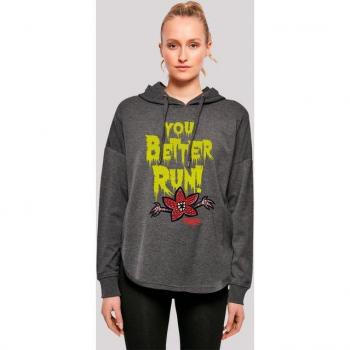 Kapuzenpullover Stranger Things: Lauf, wenn du kannst F4NT4STIC XS grau