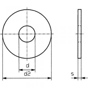 TOOLCRAFT Unterlegscheiben 5,3 mm 15 mm Edelstahl A2 100 St
