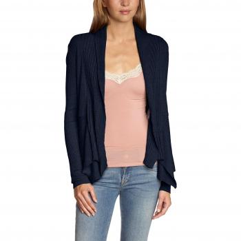 Jersey de punto de manga larga con Cuello chimenea para mujer ESPRIT, azul ceniza