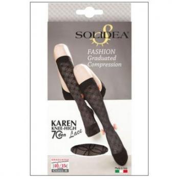 Solidea Karen Lace Talons hauts 70 deniers, 10‑15 mmHg, 1S, noir