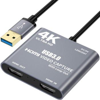 Carte d'acquisition HDMI 4K avec sortie USB 3.0
