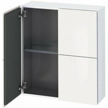 Armario Semi Alto L‑CUBE Ambos Lados 700×243 mm, 2 Puertas, Modelo LC116702222, Blanco Brillo