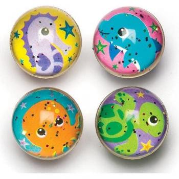 Sealife Glitter Bouncy Balls