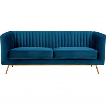 Canapé Gatsby en Velours Bleu Profond – Rendez‑Vous Déco