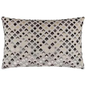 Paoletti Lux‑Grey/Black 40 x 60 cm – Satin‑Jacquard “Lexington Diamond” mit Polyesterfüllung