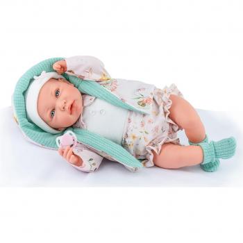 Baby Doll Marina & Pau: Mint Hare, 45 cm for Ages 3+
