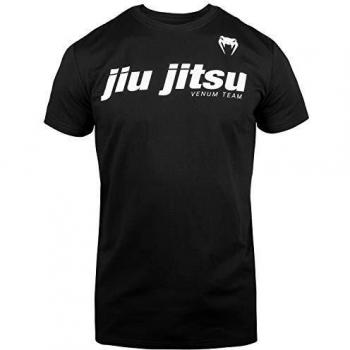 T-Shirt Venum Jiu-Jitsu Vt Hombre Negro y Blanco Mediano