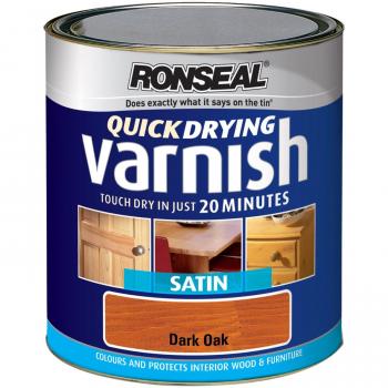 Ronseal Rapid-Dry Wood Finish Dark Oak Satin 750ml