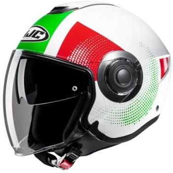 Casque Jet HJC i40N Pyle XL Blanc Rouge Vert