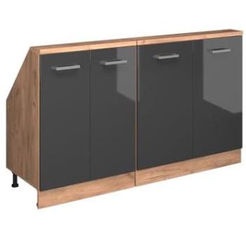 Vicco Mobili Sottotetto Antracite Lucido/Oro Power Oak (Set 2)