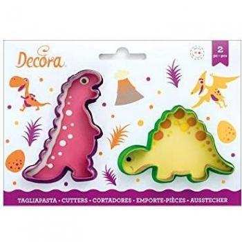 Set di 2 Cutters Dinosauri in Plastica