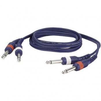 X Mono Klinke auf 2x Mono Klinke 6,3mm, 3m