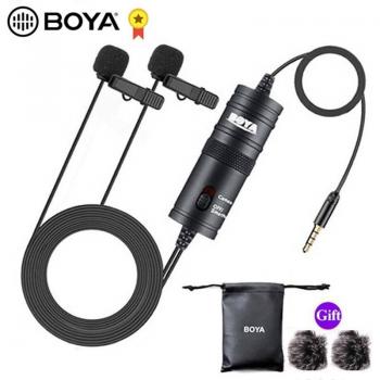 BOYA BY-M1DM Double-Headed Lavalier Mic