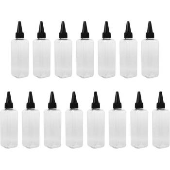 15pcs 100ml Plastic Hair Dye Bottles with Black Tip