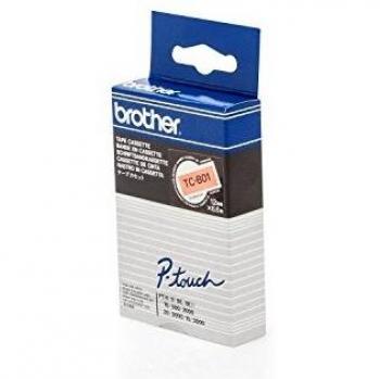 Brother Schriftbandkassette 12mm TC-B01 signal orange/schwarz