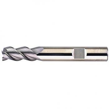 Fresa frontal de acero de alta dureza Ø 4 mm, 3 dientes, 45 ° – 57 mm