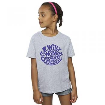 Chocolate Factory Girl's Grey Cotton T-Shirt (Size 12-13)
