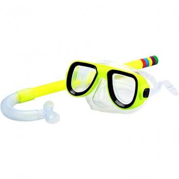 Máscara de Snorkel para Niños con Gafas de Silicona