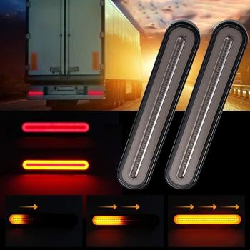 2Pcs IP67 Waterproof Truck Trailer Brake and Turn Signal LED Lights