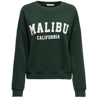 Only Regular Fit Sweatshirt 'SWEAT LIFE' Dunkelgrün M
