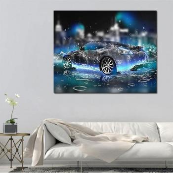 Girl Backsighting Diamond Embroidery Painting, Full Drill, 20x30cm