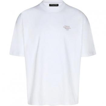 SYDON Label-Print Oversized T-Shirt Herren L – Creme Farbe